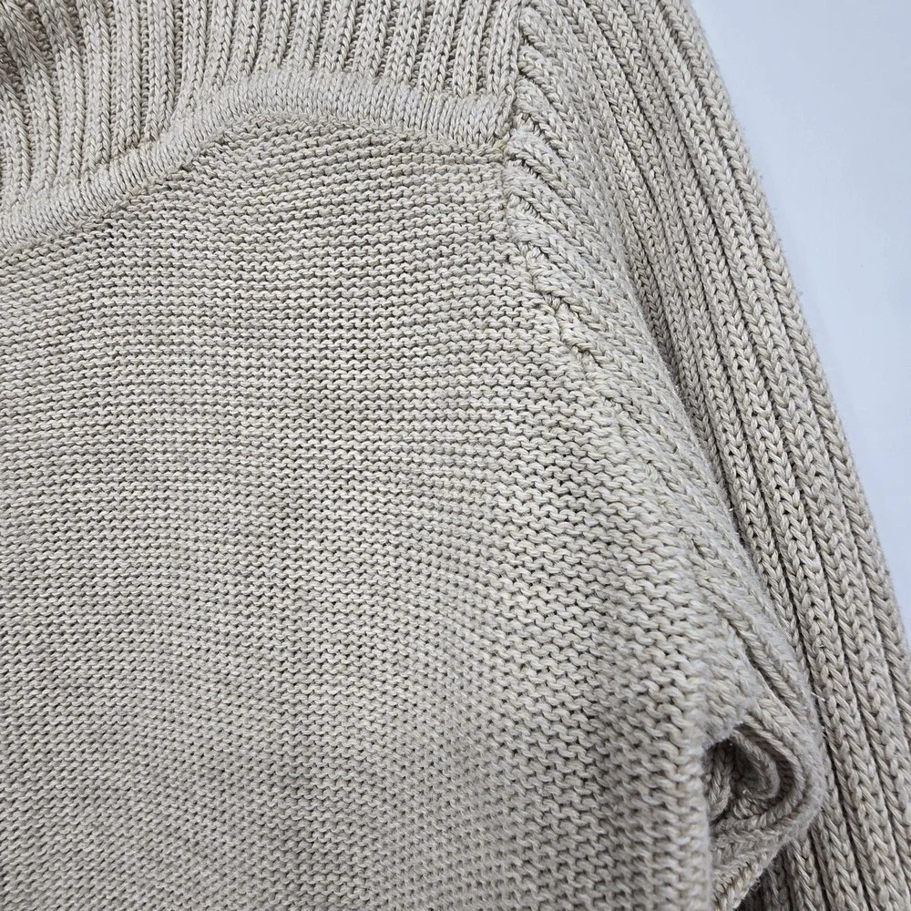 Vintage 90s Y2K Christopher Banks Cable Knit Sweater Women's SM Beige Minimalist